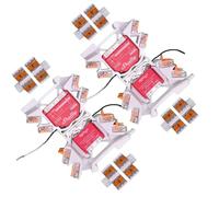 Printtastisch - Supporto per guida guida per Shelly Relè, 1 Mini Gen3, 1PM, 1PM Mini Gen3, 2PM, 2.5, RGBW2, PM, Plus i4 DC, Dimmer 2, Guida DIN Rail, inserto Wago, 4 pezzi + estensione