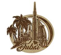 Printtoo Dubai - Calamita da frigorifero in legno inciso, idea regalo