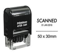 Printtoo Self Inking Dater Stamp With Scanned Text Date Office Statonery Rubber Stamp-Black