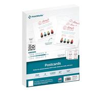 PrintWorks Cartoline pesanti per eventi, RSVP, menù e altro, perforate, 20 x 25 cm, 70 kg, 4 carte per foglio, 250 fogli, 1000 carte in totale, bianche (04299) (4,25 x 5,5 ciascuna)