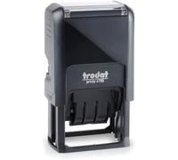 TRODAT - 141075 - Timbro Printy 4750-L autoinchiostrante - DATA + REGISTRATO - 4,1 x 2,4 cm - 4 mm - bicolore -Trodat® - 86977 - Conf. da 1 Pz. - 141075