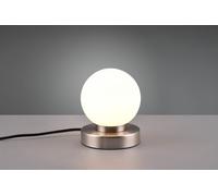 PRINZ II LAMPADA ACCIAIO SFERA BIANCA H.15CM 1 LUCE ATTACCO E14