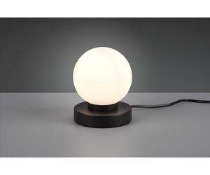 PRINZ II LAMPADA NERA E SFERA BIANCA H 15CM 1 LUCE ATTACCO E14