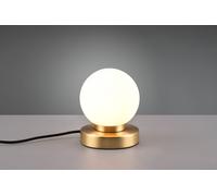 PRINZ II LAMPADA OTTONE SATINATO E SFERA BIANCA H 15CM 1 LUCE ATTACCO E14