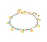 Prinzessin Lillifee Bracciale Bracciale per bambine in Acciaio Inossidabile, 12+2 cm, oro, cuore, in confezione regalo, 2033365