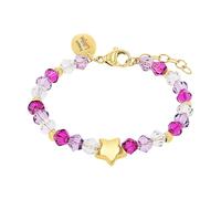 Prinzessin Lillifee Bracciale Bracciale per bambine in Acciaio Inossidabile, con gemma sintetica, 12+2 cm, oro, stella, in confezione regalo, 2035302