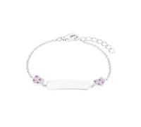 Prinzessin Lillifee Bracciale ID Bracciali per bambini in argento sterling 925 per ragazze, con sintesi di zirconi, 12+2 cm, viola, cuore, viene fornito in una confezione regalo di gioielli, 2027208