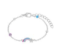 Prinzessin Lillifee Bracciale in argento Sterling 925 per ragazze, gioielli per bambini, in parte con pietra preziosa, idea regalo per figlia e nipote, in scatola portagioie, 12+3 cm, Argento sterling