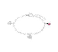 Prinzessin Lillifee Bracciale Bracciale per bambine in Argento 925, con zirconi sintetici, 12+2 cm, Argento, coccinella, in confezione regalo, 9082414