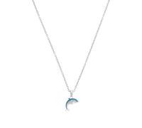 Prinzessin Lillifee Collana con ciondolo in argento sterling 925, con zirconi sintetici, 35 + 3 cm, blu, con delfino, in confezione regalo, 2039764, argento sterling, Zirconia cubica