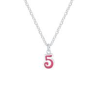 Prinzessin Lillifee Collana con ciondolo in argento Sterling 925 per bambine, 35 + 3 cm, in argento, con numero, in confezione regalo, 2035978, Argento sterling, Senza gemme