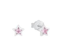 Prinzessin Lillifee Orecchini a perno 925 Argento Sterling Bambina, con Zirconia Sintetica, Rosa, Confezionato in Scatola Regalo per Gioielli