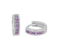 Prinzessin Lillifee Orecchini a cerchio in Argento 925 Gioielli da orecchio per bambine, con zirconi sintetici, 1,2 cm, Argento, in confezione regalo, 2036439