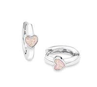 Prinzessin Lillifee Orecchini a cerchio in Argento Sterling 925 Orecchini per bambine, 1,2 cm, rosa, cuore, in confezione regalo, 9049219