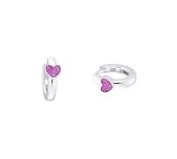 Prinzessin Lillifee Orecchini a cerchio in Argento Sterling 925 Orecchini per bambine, 1,2 cm, rosa, cuore, in confezione regalo, 9049219