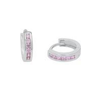 Prinzessin Lillifee Orecchini a cerchio in Argento Sterling 925 per bambine, con zirconi sintetici, 1,2 cm, Argento, in confezione regalo, 2016524