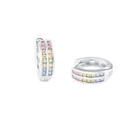 Prinzessin Lillifee Orecchini a cerchio in Argento Sterling 925 per bambine, con zirconi sintetici, 1,2 cm, multicolore, in confezione regalo, 2024374