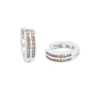 Prinzessin Lillifee Orecchini a cerchio Orecchini per bambini in argento sterling 925, con sintetizzatore di zirconi cubici, 1.2 cm, argento, fornito in confezione regalo per gioielli, 2024374