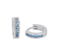 Prinzessin Lillifee Orecchini a cerchio Orecchini per bambini in argento sterling 925, con sintetizzatore di zirconi cubici, 1.2 cm, argento, fornito in confezione regalo per gioielli, 2036438