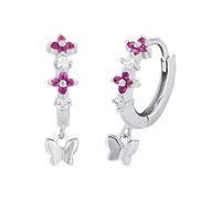 Prinzessin Lillifee Orecchini a cerchio per bambine in argento Sterling 925, con zirconi sintetici, forniti in una confezione regalo per gioielli