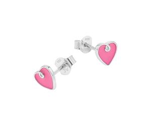 PRINZESSIN LILLIFEE - Orecchini da Ragazza in Argento 925 - Orecchino a Perno a Cuore - PLI-E0028