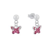 Prinzessin Lillifee Orecchini in Argento 925 Gioielli per orecchie di bambine, con Preciosa, 1,3 cm, Argento, farfalla, in confezione regalo, 2033997