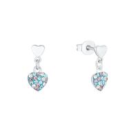 Prinzessin Lillifee Orecchini in Argento Sterling 925 per bambine, con Preciosa, 1,2 cm, Argento, cuore, in confezione regalo, 2036429