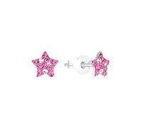 Prinzessin Lillifee Orecchini in argento sterling 925 per bambine, orecchini per bambini, con Preciosa, multicolore, a forma di stella, forniti in confezione regalo per gioielli