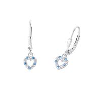 Prinzessin Lillifee Orecchini in Argento 925 Gioielli da orecchio per bambine, con zirconi sintetici, 2,1 cm, Argento, cuore, in confezione regalo, 2036434