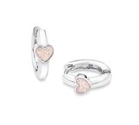 Prinzessin Lillifee Orecchini a cerchio in Argento Sterling 925 Orecchini per bambine, 1,2 cm, rosa, cuore, in confezione regalo, 9049219