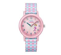 Prinzessin Lillifee orologio da polso per ragazze al quarzo analogico, con cinturino in tessuto, rosa, resistente all'acqua 3 bar, fornito in confezione regalo, 2031755