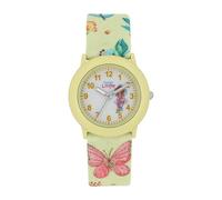 Prinzessin Lillifee Orologio da polso ragazze bambini al quarzo analogico, con cinturino in tessuto, giallo, 3 bar impermeabile, viene fornito in scatola regalo orologio, 2037729