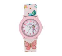 Prinzessin Lillifee Orologio da polso ragazze bambini al quarzo analogico, con cinturino in tessuto, rosa, 3 bar impermeabile, viene fornito in scatola regalo orologio, 2037727