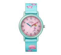 Prinzessin Lillifee orologio da polso per ragazze al quarzo analogico, con cinturino in tessuto, turchese, resistente all'acqua 3 bar, fornito in confezione regalo, 2031754
