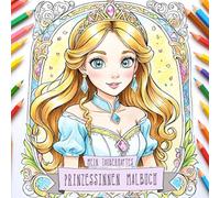 Prinzessin Malbuch: 50 tolle Malvorlagen für Kinder ab 5 Jahren - Geschenkidee zum Geburtstag - blanko zum Ausmalen mit Motiven Prinzessin, Drachen, ... benennen / quadratisch 22x22 cm