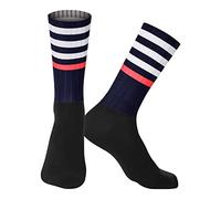 PRIOKNIKO Calzettoni Da Uomo Calzini Aerodinamici In Silicone Antiscivolo Linea Bianca Calzini Da Corsa Sportivi Da Bicicletta Da Uomo, G4, Taglia Unica