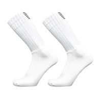 PRIOKNIKO Calzettoni Da Uomo Silicone Antiscivolo Aerodinamico Aero Cycling Sockss Bianco Taglia 38-45