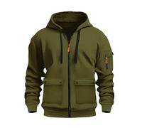 PRIOKNIKO Felpa Uomo Senza Cappuccio da Uomo con Manica Lunga alla Moda Autunno Inverno-Il Tuo Go-To per Un Massimo Comfort!(L/Verde Scuro)