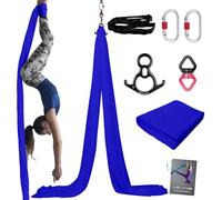 PRIOR FITNESS Aerial Silks Kit colorato 9/15/20 Yards 40D Nylon Tessuto Amaca Set con Hardware & Guida per tutti i livelli di pratica di yoga aereo e volo acrobatico per adulti seta aerea