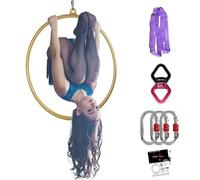 PRIOR FITNESS Cerchio Aereo 85/90/95CM Lyra Singola in Acciaio Inox Attrezzatura Circense per Performance Acrobatica (85#32)