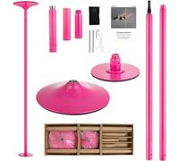 PRIOR FITNESS Palo Pole Dance - Set per Pole Dance da 45 mm per Uso Domestico, Comodamente smontabile: Altezza Regolabile da 2,35 a 2,74 m, Funzione Girevole/Stazionaria, capacità di Carico 200 kg