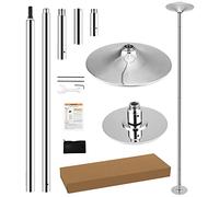 PRIORMAN Pole Dancing, palo da danza statica, 45 mm, portatile, per studio e fitness a casa (argento)