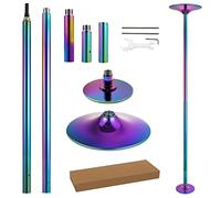 PRIORMAN Set di bastoncini da ballo, altezza regolabile 2,2-2,7 m, portatile, diametro 45 mm, asta rotante a 360° per casa, capacità 200 kg, installazione senza trapano con stabilità dal pavimento al