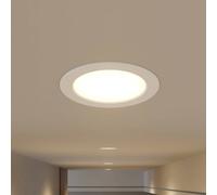 PRIOS Faretto LED da incasso Rida, bianco. Ø 19 cm, CCT, IP44 PRIOS