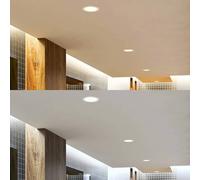 PRIOS Faretto LED da incasso Rida, bianco. Ø 23 cm, 25W, CCT, IP44 PRIOS