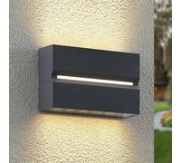 Prios Itarion Applique da esterno a LED, paralume chiaro PRIOS