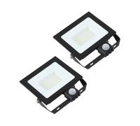 Prios LED faretto da esterno Maikel, 50 W, metallo, sensore, set da 2 PRIOS