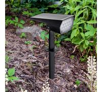 Prios LED faretto solare Helier, 49 cm, nero, picchetto a terra PRIOS