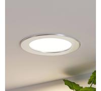 Prios Luci LED da incasso Cadance, argento, 17 cm, CCT, IP44 PRIOS
