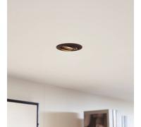 PRIOS Plafoniera a incasso Fibur, bronzo, zinco, Ø 8,2 cm, set da 3 PRIOS